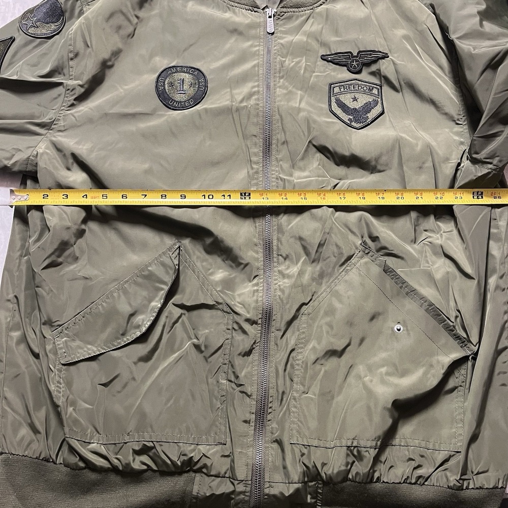 CSG Champs USA Green Flight Windbreaker Jacket Men's Size 3XL Patches - Picture 7 of 12